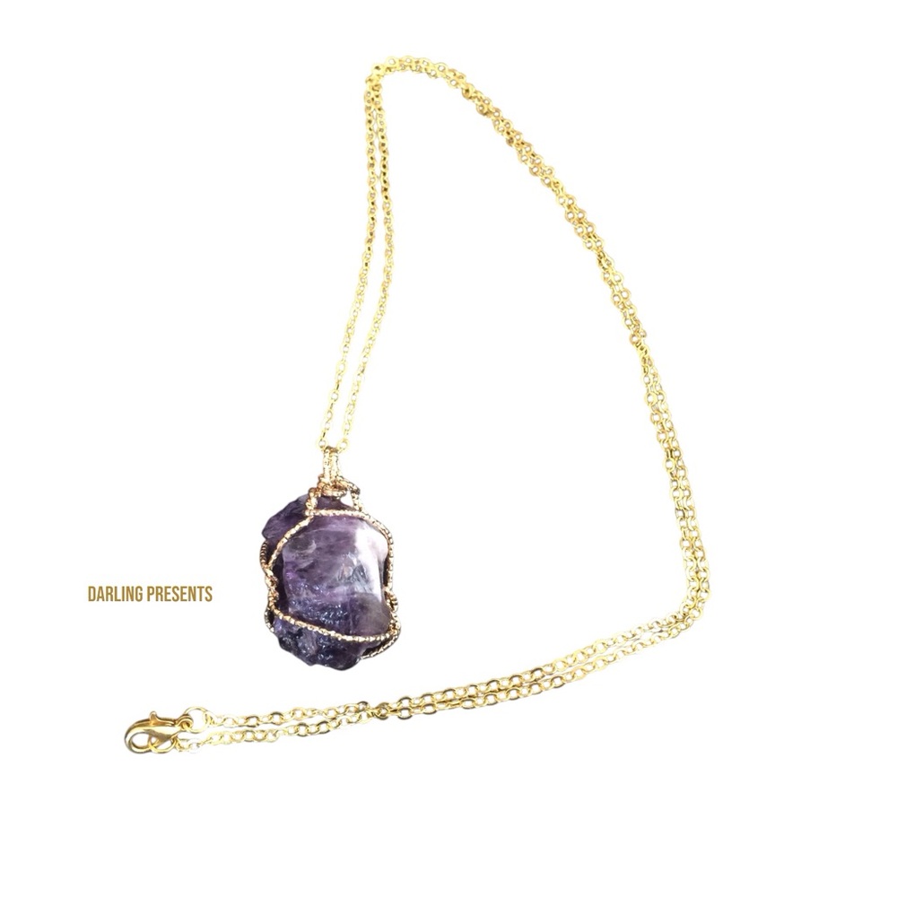 AMETHYST 18K DIPPED CHAIN NECKLACE